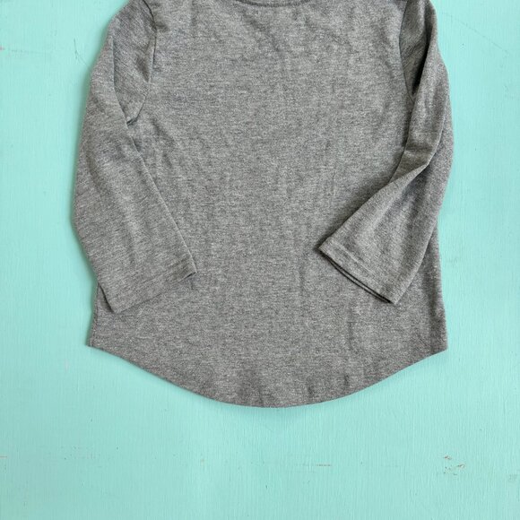 Gap Kids Jersey Top Gray Black Sparkly Top Cheetah Print 3/4 Sleeves Size Medium - Picture 5 of 6